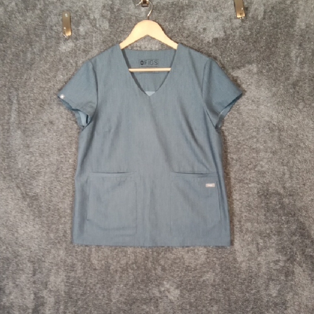 Figs Women's Cusco 4 Pocket Scrub Top V Neck Size Small